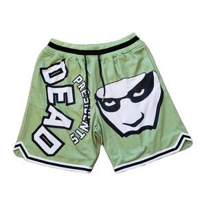Headgear Classics Dead Presidents Size Medium Mens Green Satin Mesh Shorts
